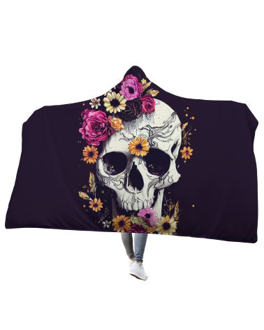 Koc z kapturem Beautiful Skull