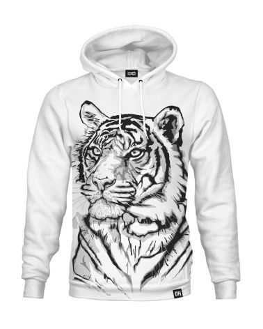 Bluza z kapturem Black and White Tiger