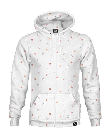 Dots And Flowers Zip-up hoodie