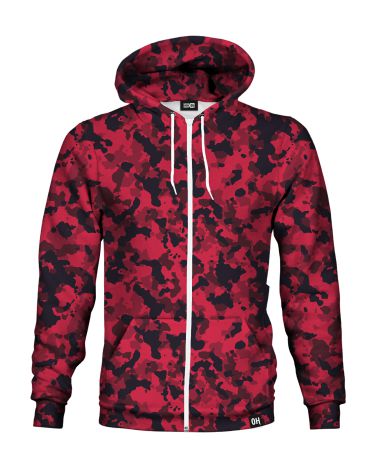 Red Camo Zip-up hoodie