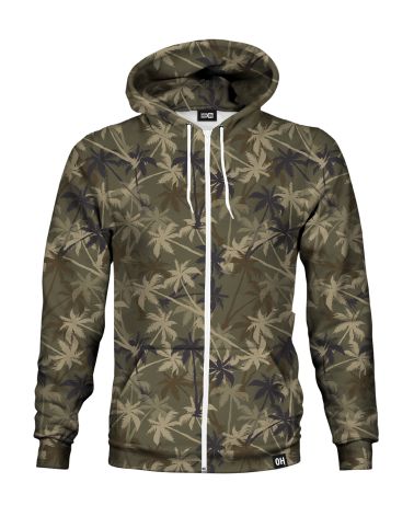 Camo Palm Zip-up hoodie