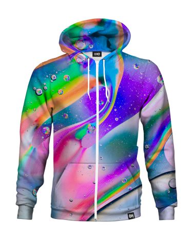 Oily Hologram Zip-up hoodie