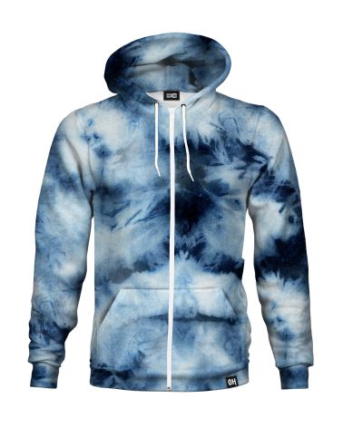 Dark Blue Tie Dye Zip-up hoodie