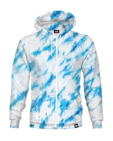 Blue Tie Dye Zip-up hoodie