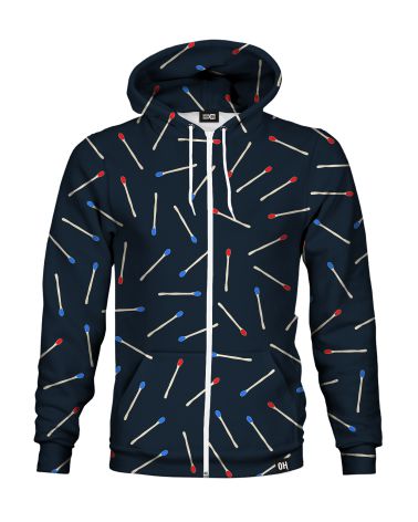 Spilled Matches Zip-up hoodie