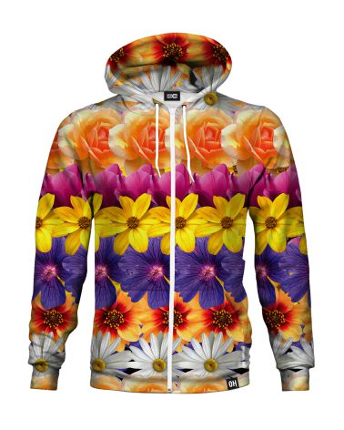 Floral Kaleidoscope Zip-up hoodie
