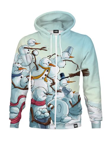 The Snowman War Zip-up hoodie