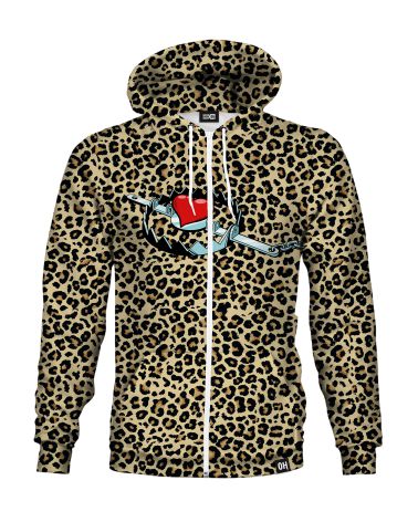 Leopard Love Zip-up hoodie