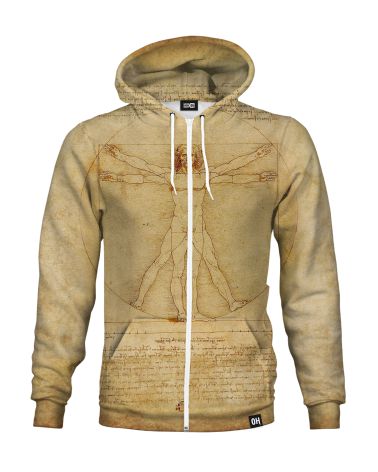 Da Vinci Man Zip-up hoodie