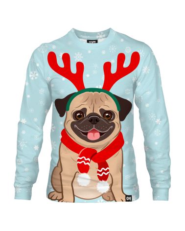 Bluza Klasyczna Pug Christmas