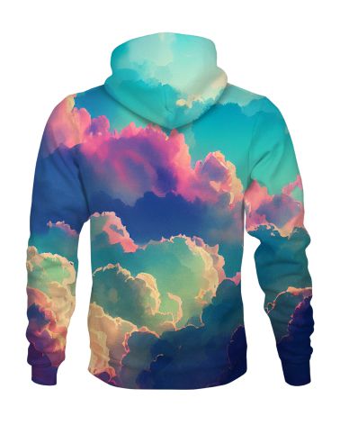 Bluza z kapturem Fluffy Colorful Clouds